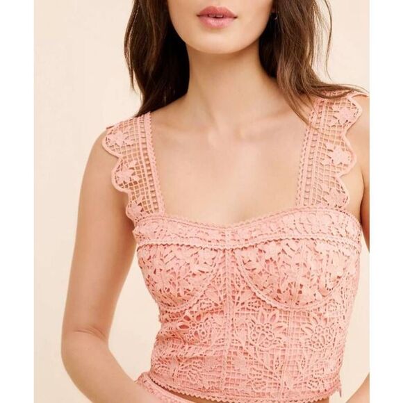FARM Rio Tops - FARM Rio Guipire Sleeveless Corset Top sz Small